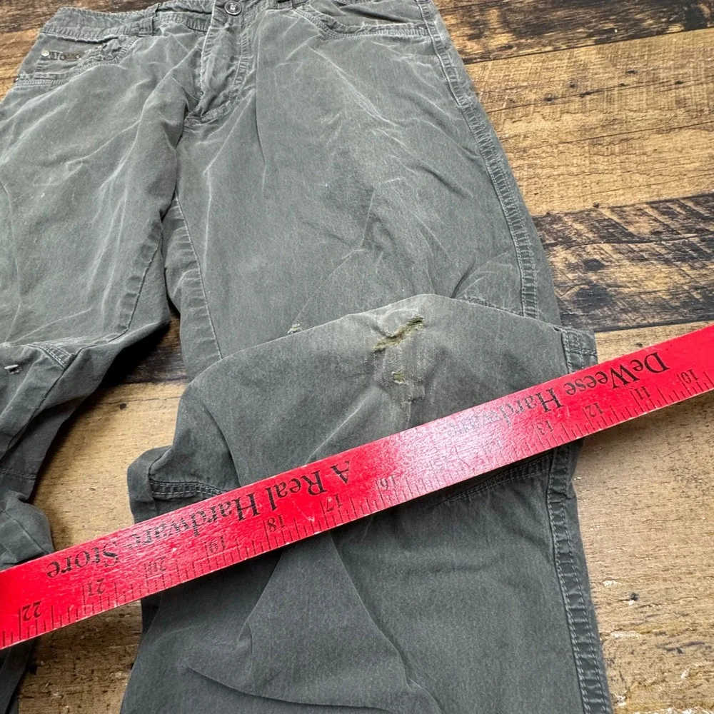 KUHL Mens 34x30 Pants Vintage‎ Patina Dye Cargo Outdoor Khaki Gray